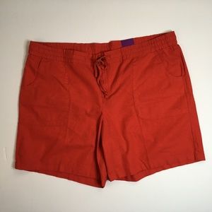 Lane Bryant Red Linen Shorts